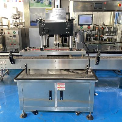 China Hand Sanitizer soap Bottle Capping Machine automatic  1.2KW PLC control system for sale