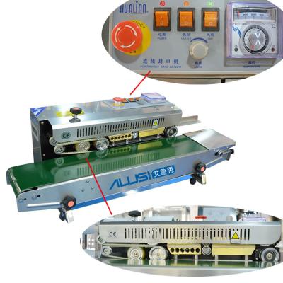 China Pouch Film Sealer Automatic Aluminum Foil Heat Continuous Band Sealing Machine for sale