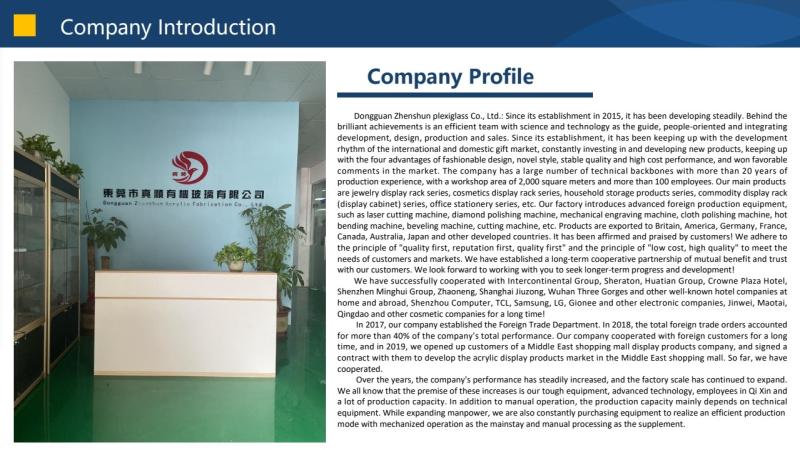 Proveedor verificado de China - Dongguan Zhenshun Plexiglass Co., Ltd.