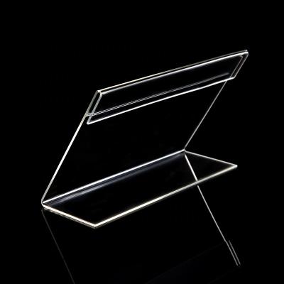 Quality Business Price Name Id Card Acrylic Holder Sign L Shaped Simple Paper for sale