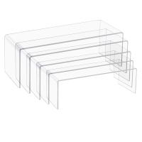 Quality Five Piece Acrylic Riser Display Set Stand Transparent 7.8 X 3.1 X 2.3 Inches for sale