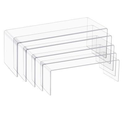 China Five Piece Acrylic Riser Display Set Stand Transparent 7.8 X 3.1 X 2.3 Inches for sale