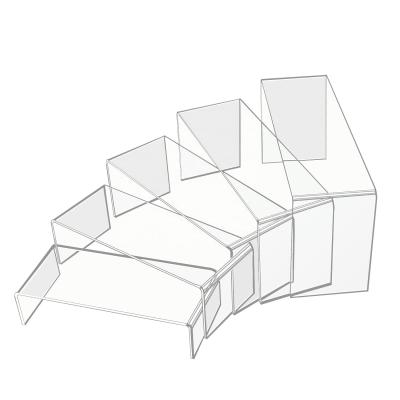China Kleines Großes Schreibtisch-Riser Acryl-Klares Display Stand-Klares Regal-Riser zu verkaufen