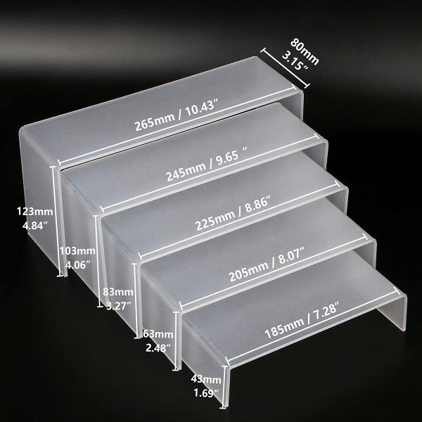 Quality Small Large Desk Riser Acrylic Clear Display Stand Clear Shelf Risers for sale