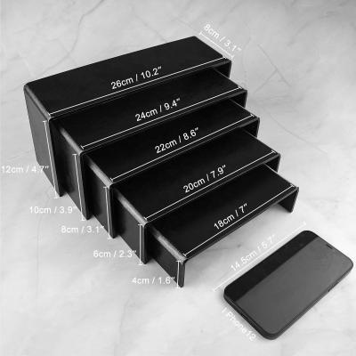 China 2 pulgadas 12 pulgadas cuadrada Acrílico Riser Displays anidación Clear Display Stand en venta