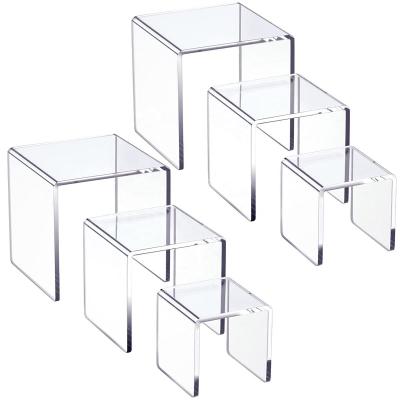 China Stair Clear Acrylic Display Stand Riser Pedestals For Laptop 5mm Thickness for sale