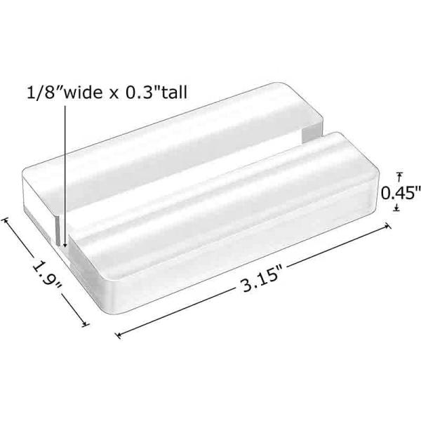 Quality Acrylic Block Display Stands Place Card Slot Stand Table Number Card Holder 3 for sale