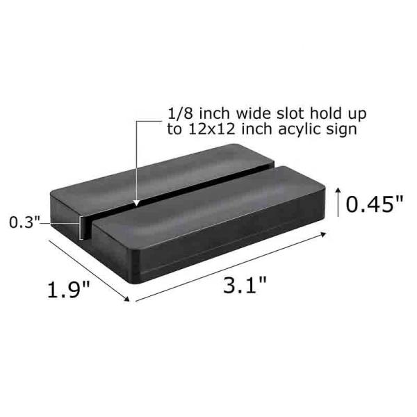 Quality Black Acrylic Display Stands Card Sign Holder Placing Position Mark Of The Card for sale
