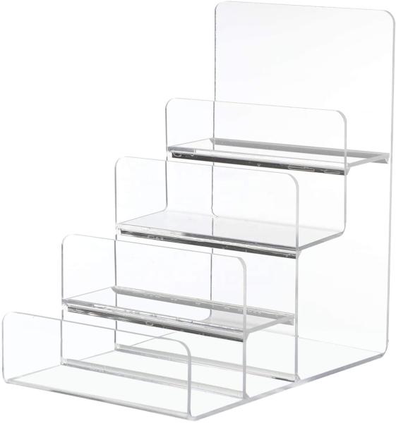 Quality Acrylic Jewelry Display Stand Wallet Rack 4 Layer Spectacles Shop Rack for sale