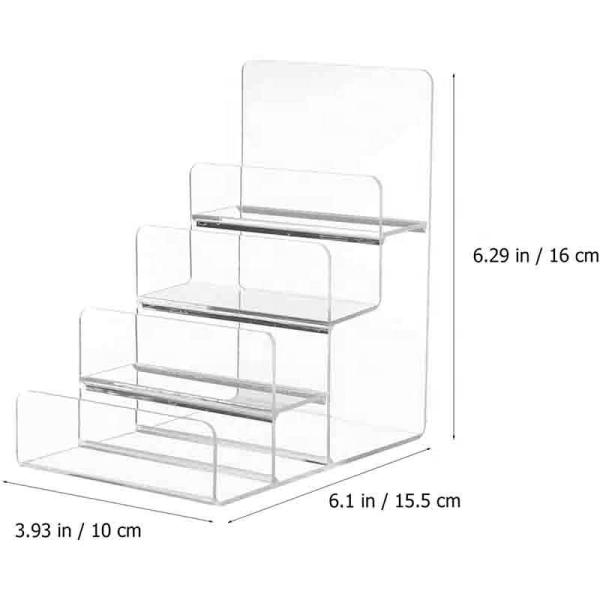 Quality Acrylic Jewelry Display Stand Wallet Rack 4 Layer Spectacles Shop Rack for sale