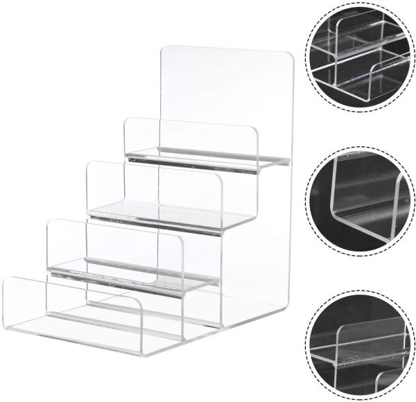 Quality Acrylic Jewelry Display Stand Wallet Rack 4 Layer Spectacles Shop Rack for sale