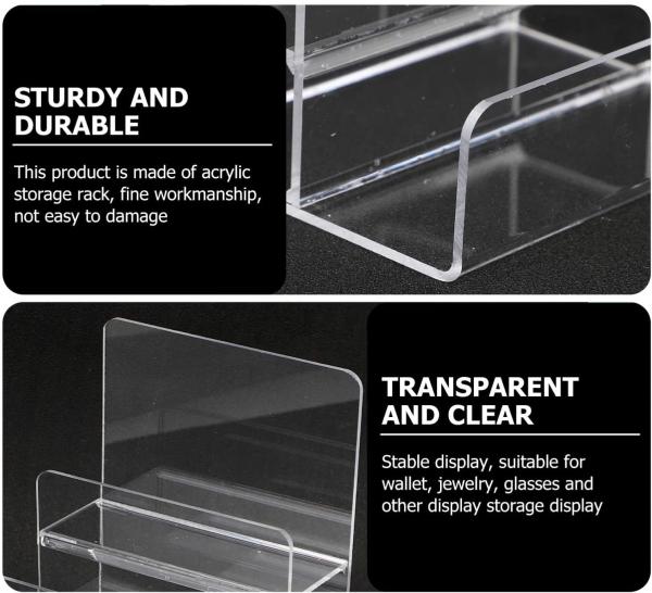 Quality Acrylic Jewelry Display Stand Wallet Rack 4 Layer Spectacles Shop Rack for sale