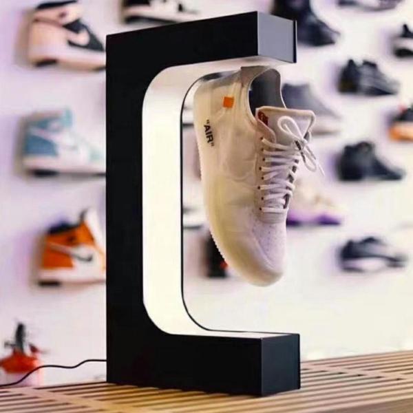 Quality floating magnetic shoe display sneaker levitation Suspension Acrylic Advertising for sale