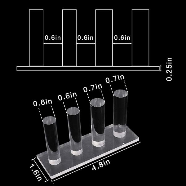 Quality T Type Acrylic Bracelet Display Stand Necklace Holder Rod Cylinder Ring Frame for sale