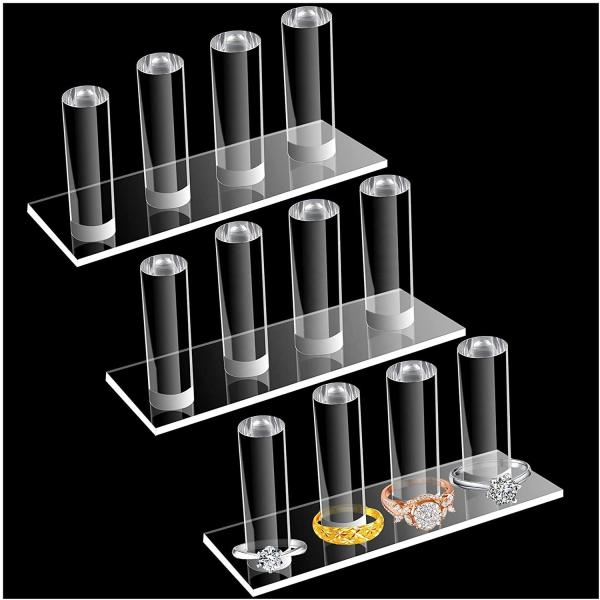 Quality T Type Acrylic Bracelet Display Stand Necklace Holder Rod Cylinder Ring Frame for sale