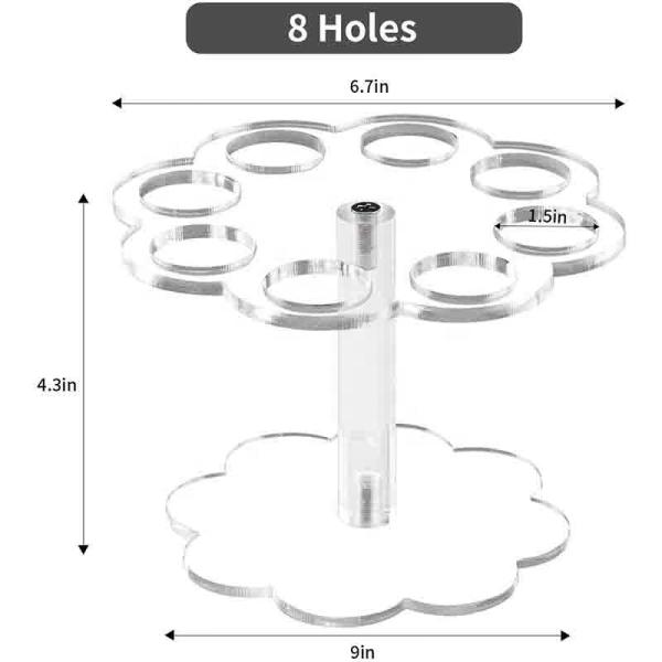 Quality Acrylic Ice Cream Cone Holder Stand Support Paper Cup Cake Rack 8-Hole Capacity for sale