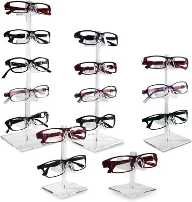 중국 직사각형 안경 선글라스 스탠드 랙 홀더 유리 바닥 디스플레이 케이스 안경 판매용