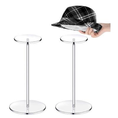 Китай Прозрачный акриловый дисплей Шляпка стоять для элегантной шляпы витрины 13.8x5.9 