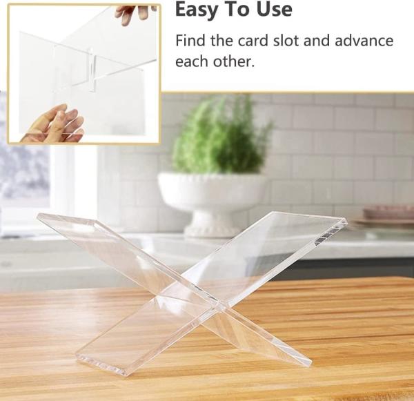 Quality Acrylic Book Holder Clear X-Shape Display Stand Acrylic Book Easel 5mm-10mm for sale