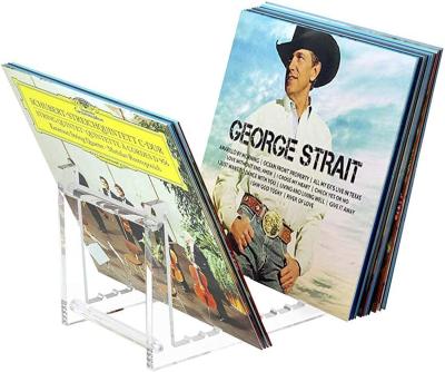 China Perspex Acrylic Cd Display Rack Torre Vinyl Record Shelf Record Dvd Album Display Stand à venda