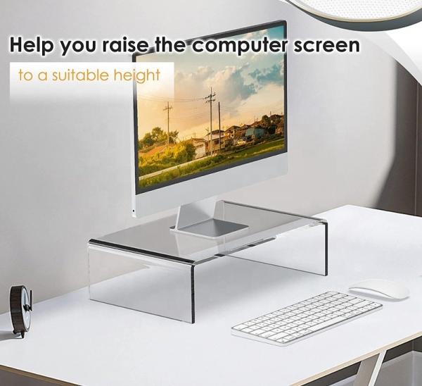 Quality Acrylic Computer Riser With Drawers Monitor Monitor Keyboard Storage Laptop TV for sale