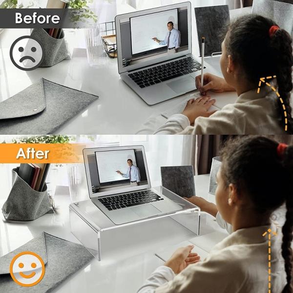 Quality Acrylic Computer Riser With Drawers Monitor Monitor Keyboard Storage Laptop TV for sale