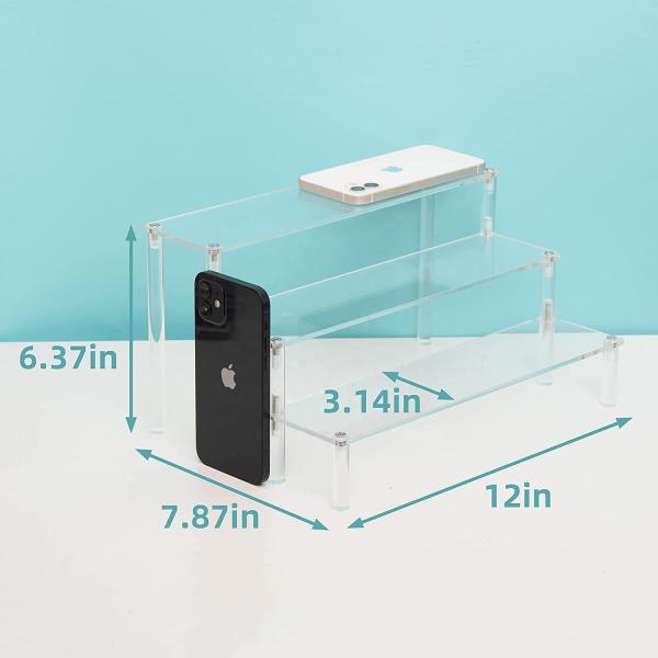 Quality 12x6.37" Small Acrylic Display Riser Display Shelf Stand for sale