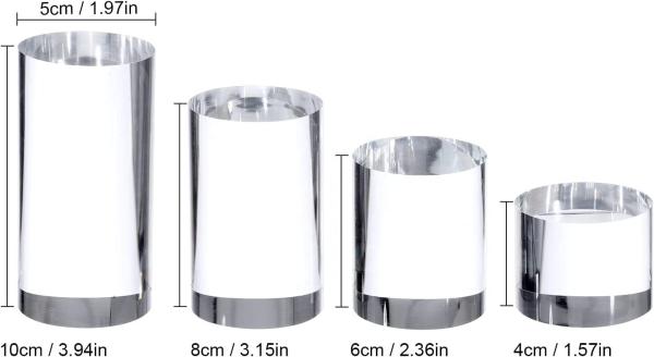 Quality Cosmetic Acrylic Display Stand Cube Cylinder Round Photo Props Photography for sale