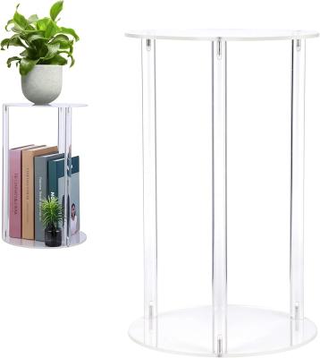 China Acrylic Flower Stand Wedding Centerpieces Marriage Decorations Supplies Tabletop Decor Clear Display Rack Crystal Stage Pillar for sale