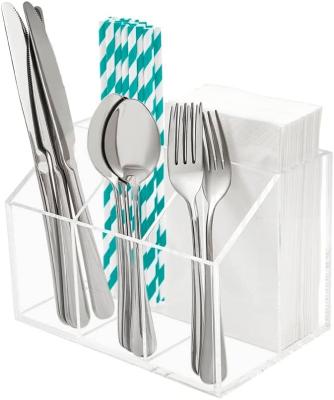 China Multifunktioneel acrylisch tafelgerei opslagdoos hotel huishoudelijk tafelgerei opslagdoos acrylisch mes en vork opslagdoos Te koop