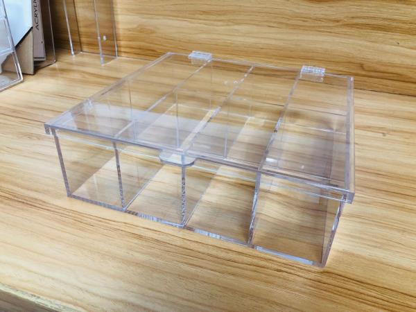 Quality Stackable Acrylic Box Plastic Tea Bag Kitchen Storage Bins Holder Perspex 10 for sale