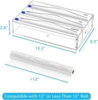 Quality Acrylic Dispenser Box Cling Film Tinfoil Box Grids Plastic Tin Foil Paper for sale