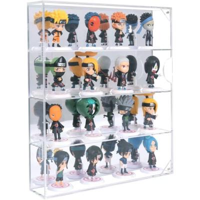 China Necklace Acrylic Plexiglass Showcase Box Wall Mounted Desktop 4 Layer Organizer Display For Mini Toys for sale