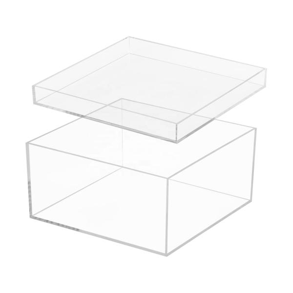 Quality Clear Acrylic Square Boxes With Lid Cube Small Candy Favor Transparent Plastic for sale