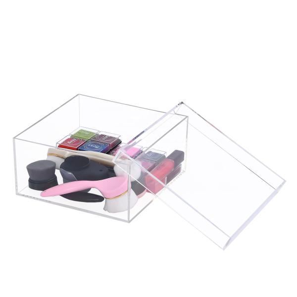 Quality Clear Acrylic Square Boxes With Lid Cube Small Candy Favor Transparent Plastic for sale