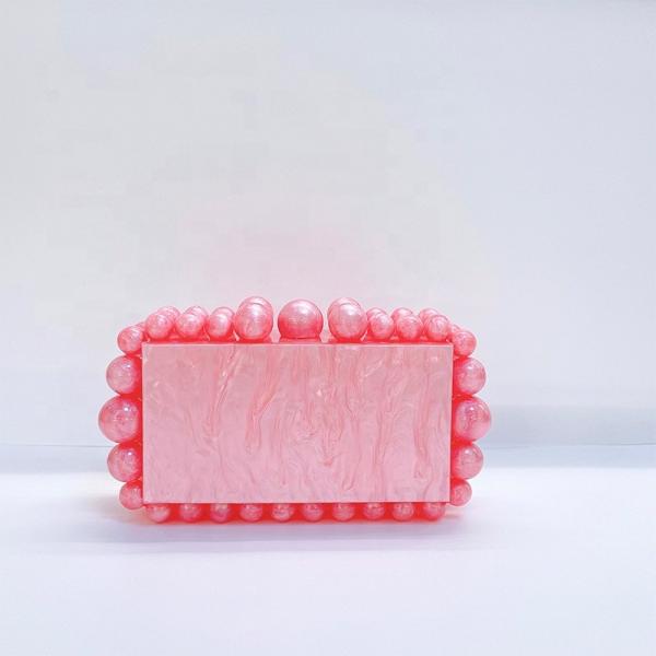 Quality Perspex White Acrylic Clutch Bag For Women Lucite Clutch Purse Crystal Ladies for sale