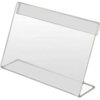China Business Price Name Id Card Acrylic Holder Sign L Shaped Simple Paper for sale
