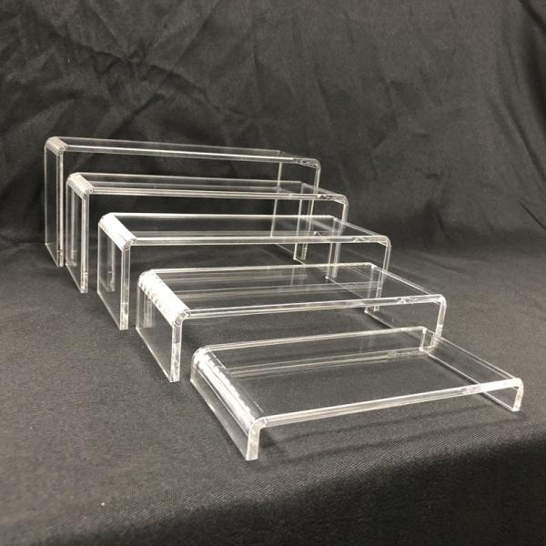 Quality Clear Acrylic Riser Stands Shelf Retail Store Table Top Tiered Plastic Fixtures for sale