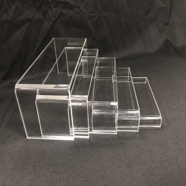 Quality Mini Acrylic Pop Display Riser Shelf Perspex Window Shop Plinth Floor Small for sale