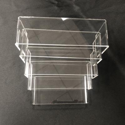 Quality Mini Acrylic Pop Display Riser Shelf Perspex Window Shop Plinth Floor Small for sale