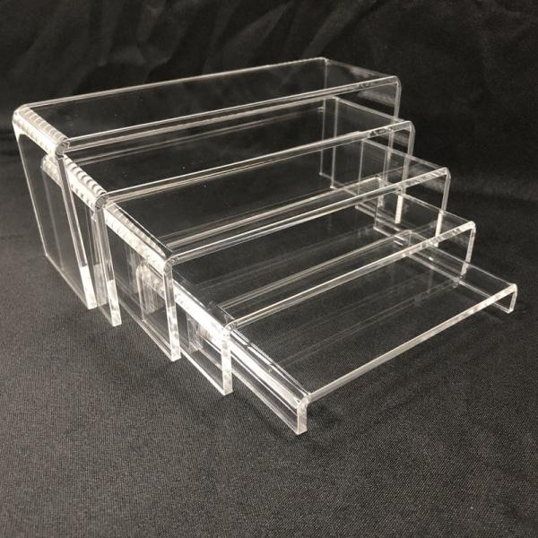 Quality Mini Acrylic Pop Display Riser Shelf Perspex Window Shop Plinth Floor Small for sale