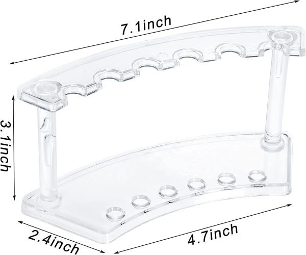 Quality Thick and sturdy transparent acrylic cosmetic pen display stand (6 slots) for sale