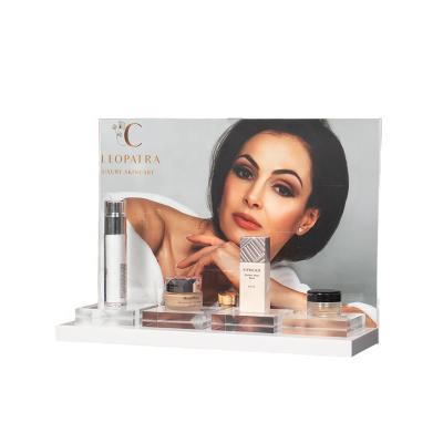 China Acrylic Display Skincare Stand Perfume Displays Countertop Cosmetic Storage Display Box for sale