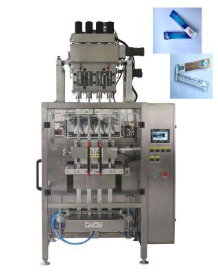 China 4 control automático vertical del PLC de la empaquetadora del palillo del polvo del canal 150bags/Min en venta