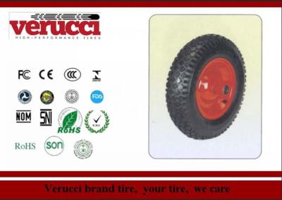 China 6.00 - 6 Pu Barrow solid Rubber Wheel 147MM × 377MM For Sack Truck for sale