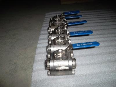 China NPT Ends Connection Forged F316 Three Piece Ball Valve for sale