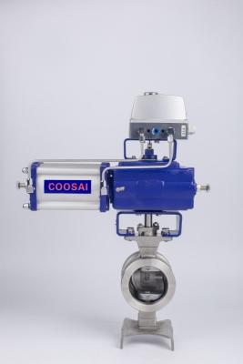 China Sistemas de alta presión válvula de bolas de segmento con asiento de PTFE para el tratamiento del agua en venta