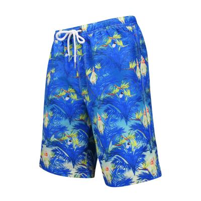 China Digital Printed Polyester Men'S Wide Leg Blue Beach Shorts for sale