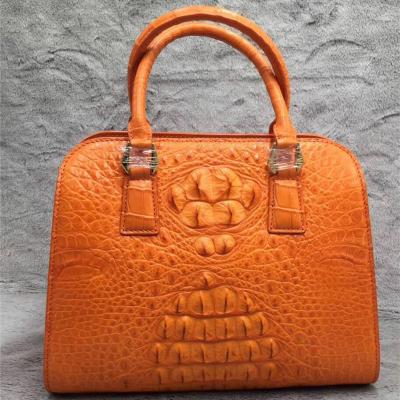 China Fashion Authentic Crocodile Skin OL Lady Working Purse Female Handbag Exotic Alligator Leather Women Single Shoulder Bag for sale