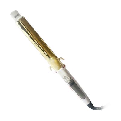 China LCD Intelligent Control Hair Curling Iron Golden Color with Negative Ion Technology and International Voltage for sale